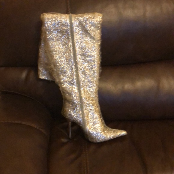 COPY - Jeffrey Campbell Garmona thigh high glitter boots - Picture 9 of 11